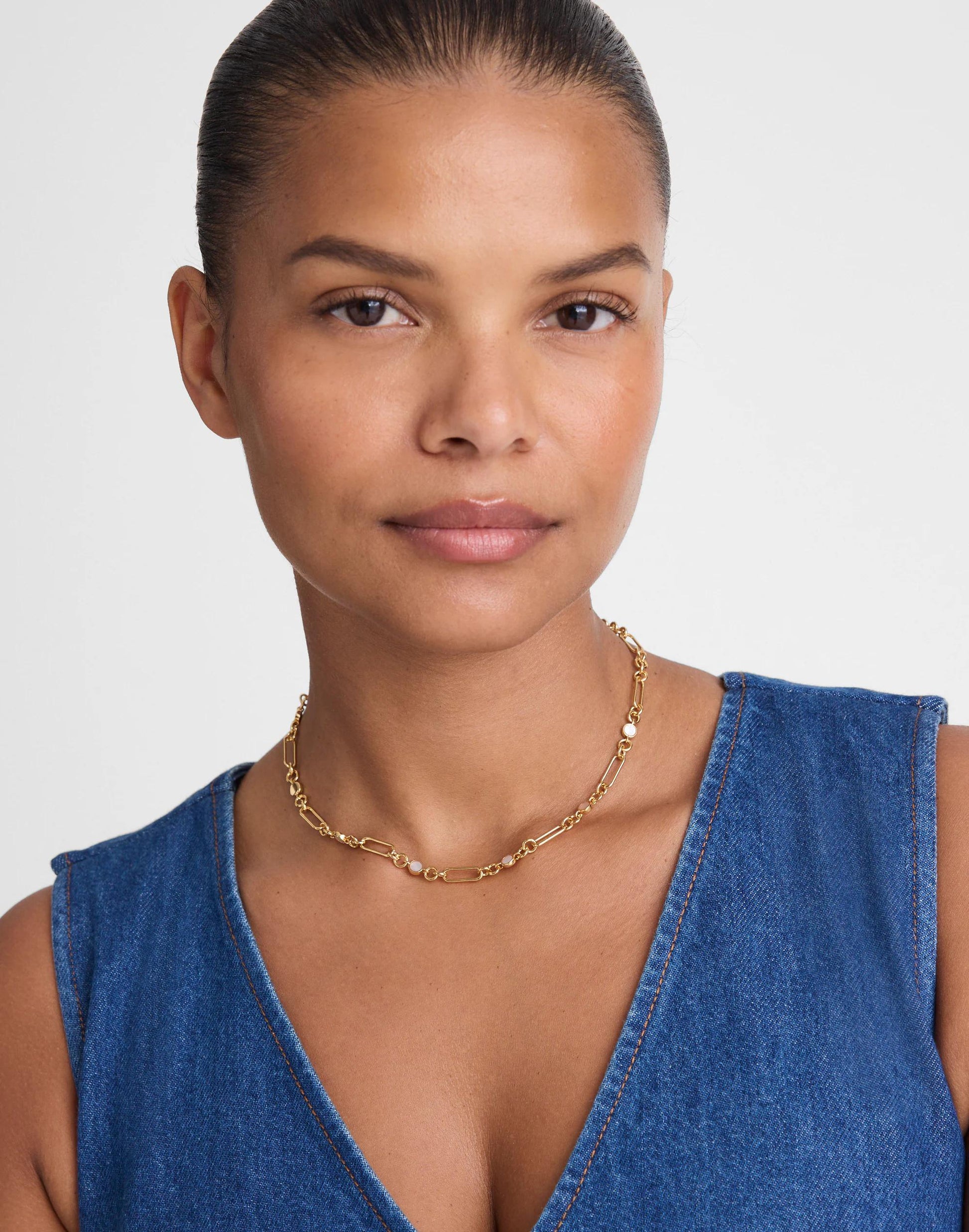 Mother-of-Pearl Mixed-Link Chain Necklace Mother Of Pearl | Madewell