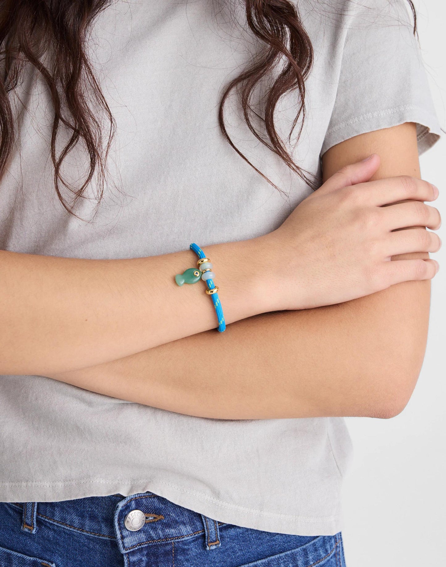 Semiprecious Paracord Charm Bracelet Classic Indigo | Madewell