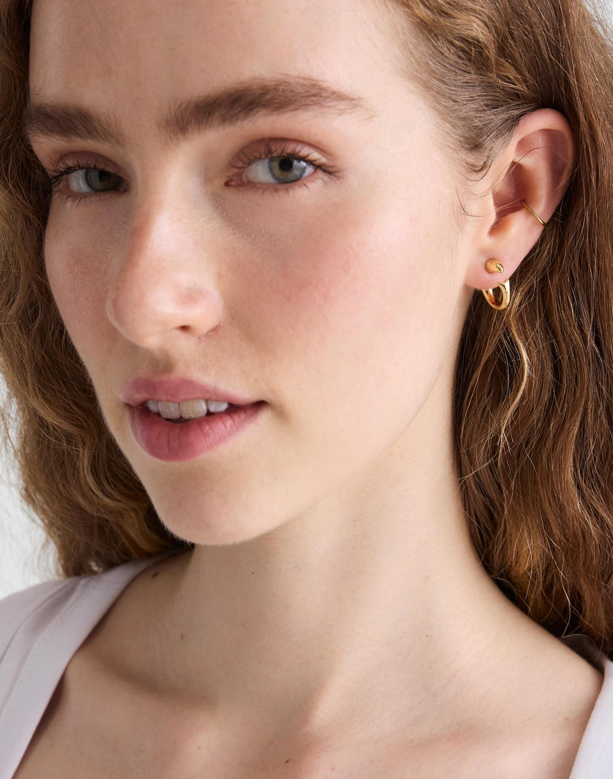 Fish Split Hoop Earrings Antique Gold | Madewell