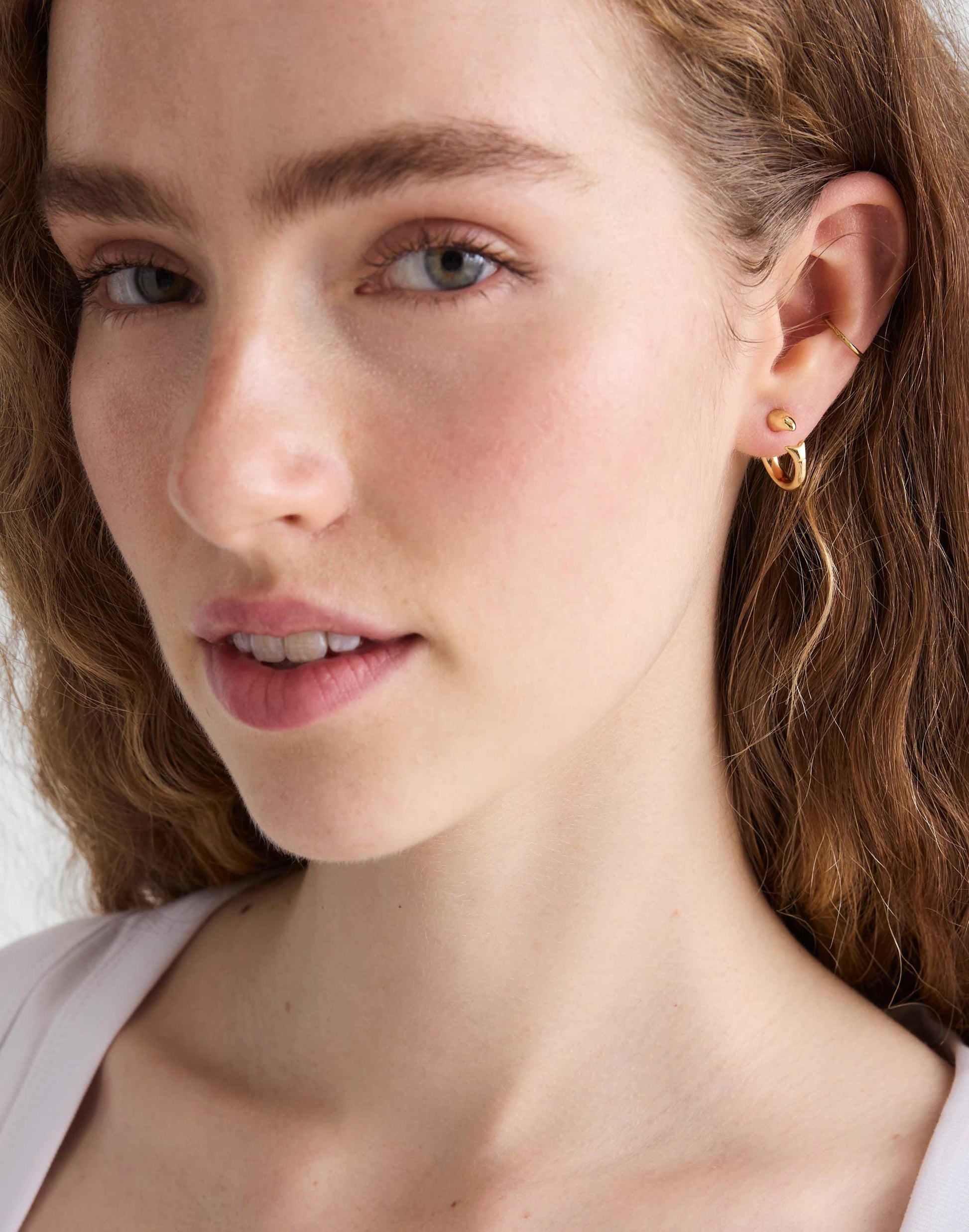 Fish Split Hoop Earrings Antique Gold | Madewell