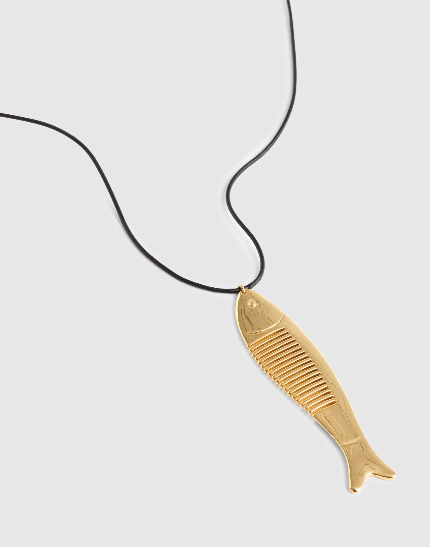 Fish Comb Charm Necklace Antique Gold | Madewell