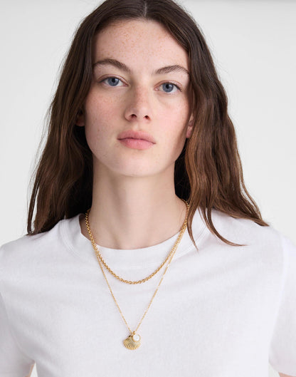 Two-Pack Mother-of-Pearl Necklace Set Antique Gold | Madewell
