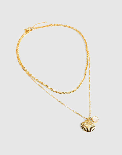 Two-Pack Mother-of-Pearl Necklace Set Antique Gold | Madewell