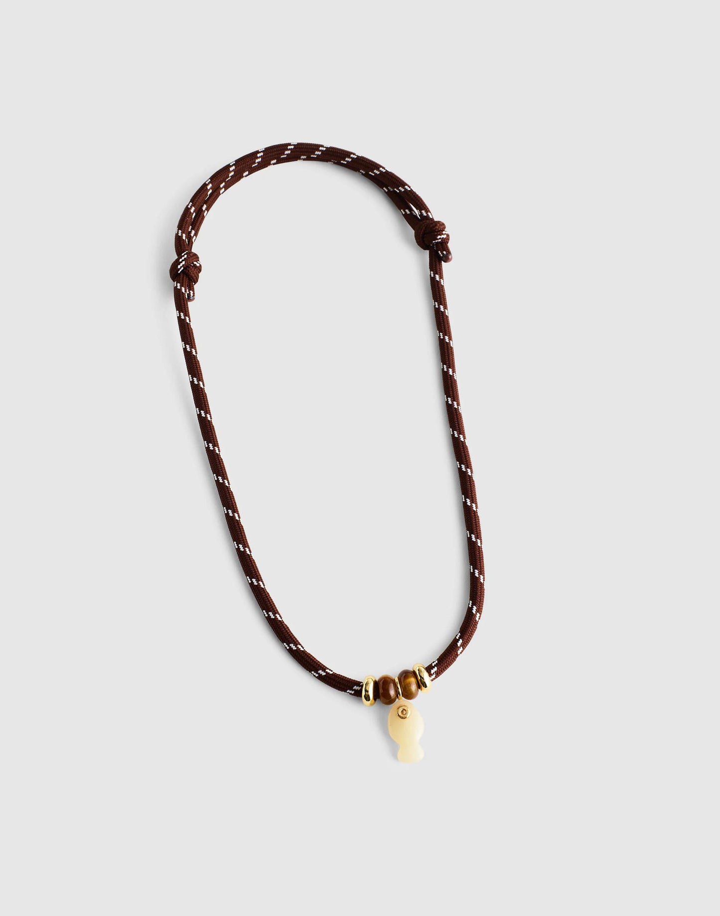 Semiprecious Paracord Charm Necklace Dark Brown | Madewell