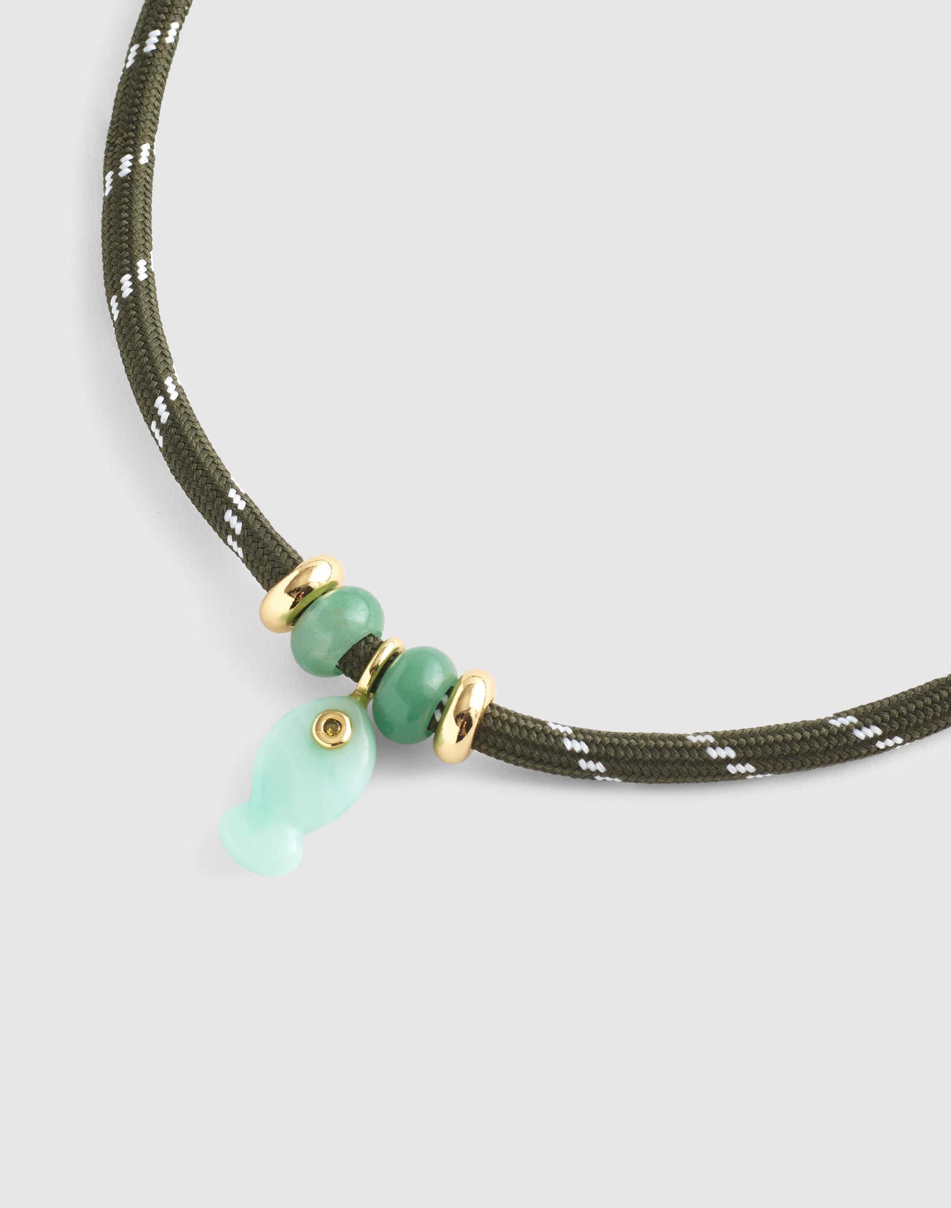 Semiprecious Paracord Charm Necklace Antique Gold | Madewell