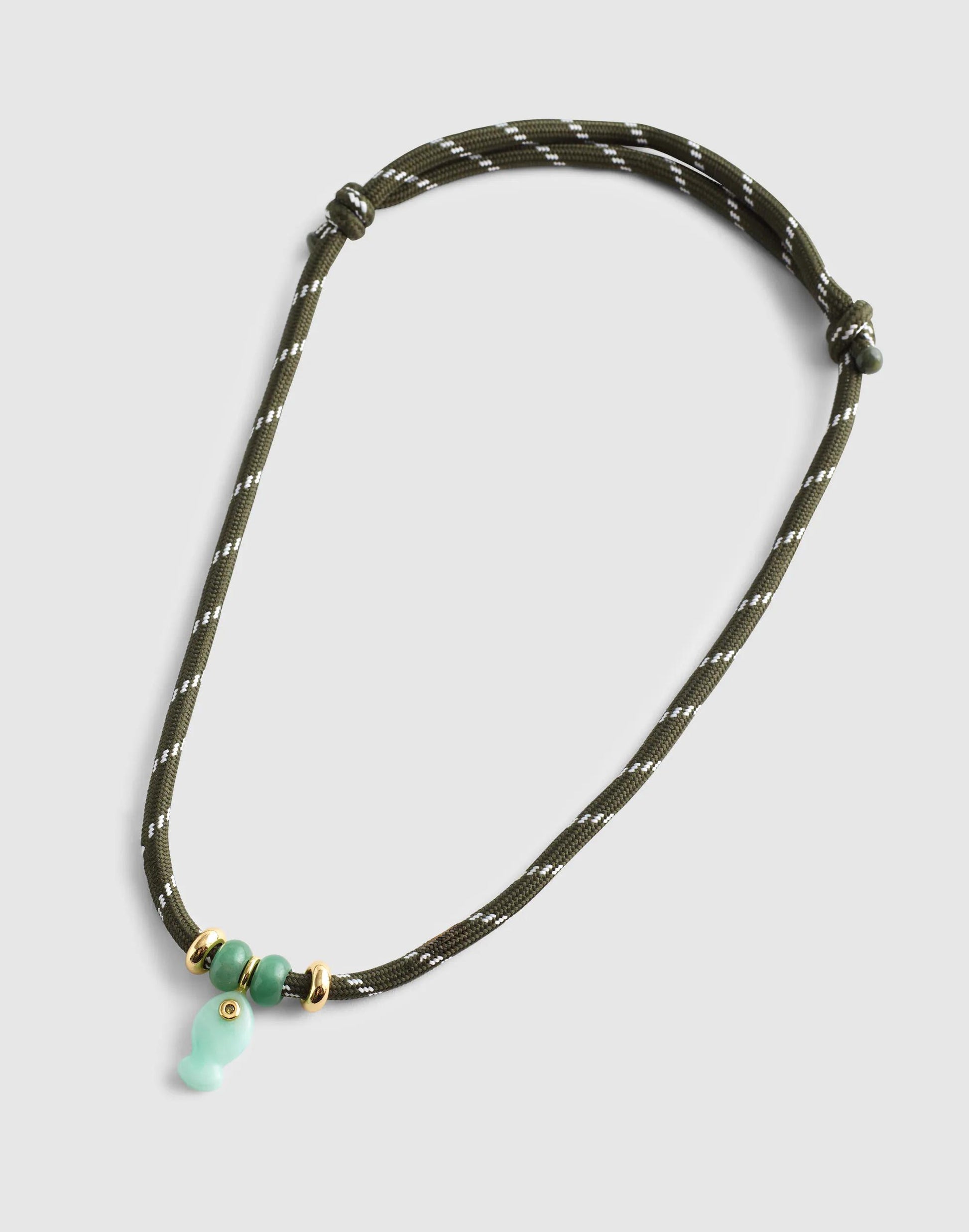 Semiprecious Paracord Charm Necklace Antique Gold | Madewell