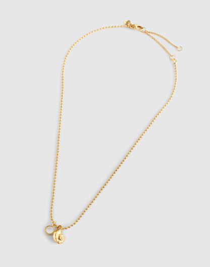 Mother-of-Pearl Ball Chain Necklace Antique Gold | Madewell