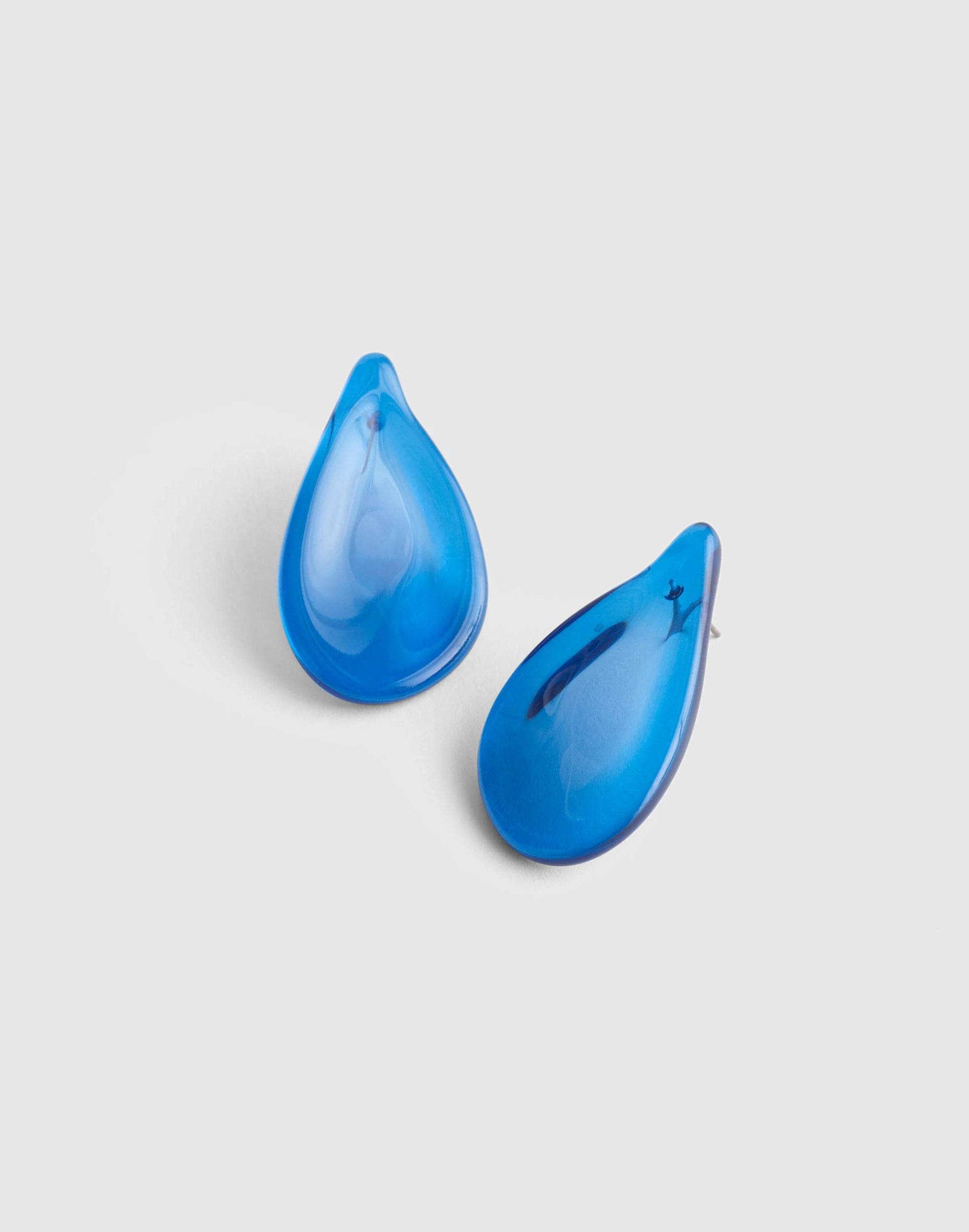 Oversized Droplet Stud Earrings Retro Blue | Madewell