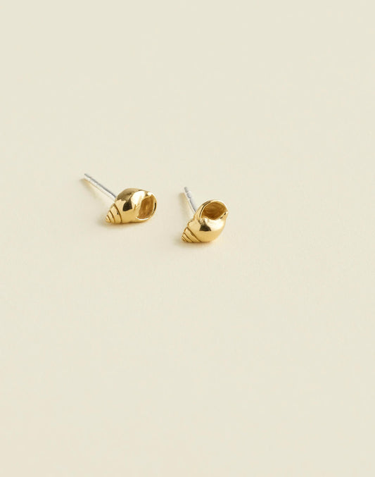 Demi-Fine Shell Stud Earrings 14k Gold | Madewell