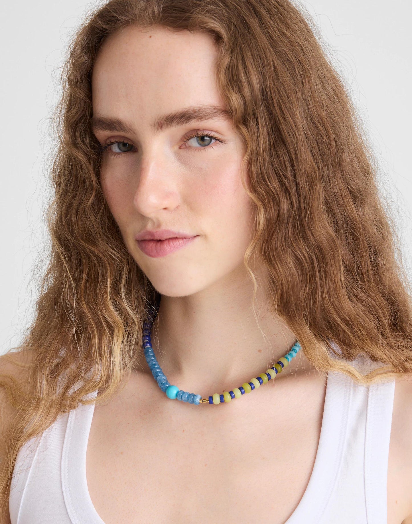 Semiprecious Beaded Choker Necklace Classic Indigo | Madewell