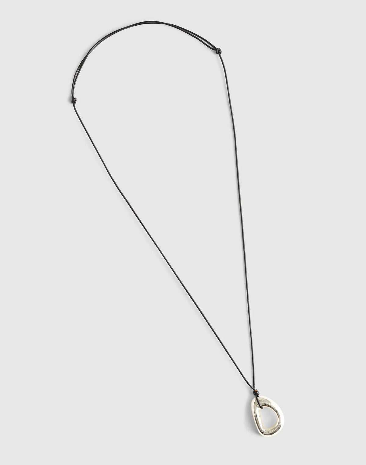 Sculptural Pendant Cord Necklace Warm Silver | Madewell