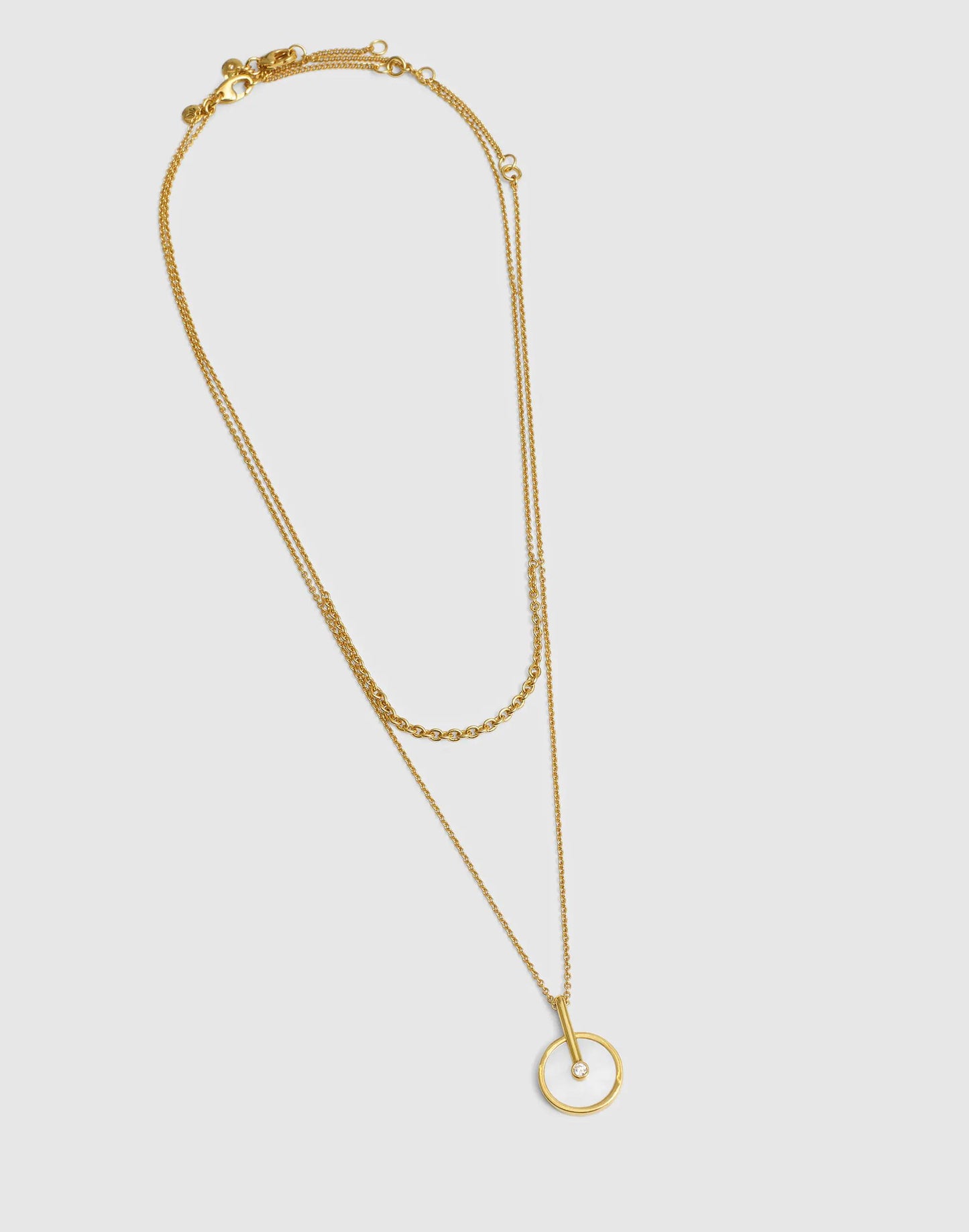 Two-Pack Stone Inlay Coin Necklace Set Mother Of Pearl | Madewell