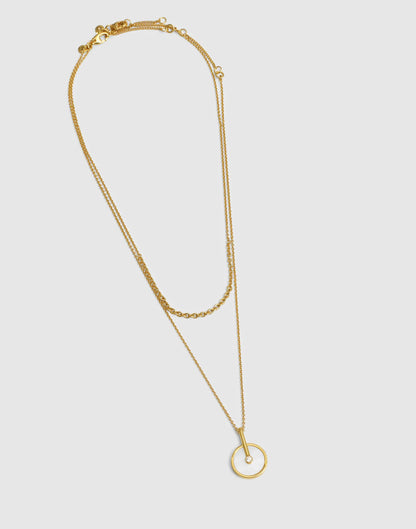 Two-Pack Stone Inlay Coin Necklace Set Mother Of Pearl | Madewell