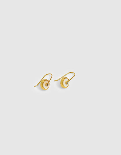 Stone Inlay Coin Earrings Mother Of Pearl | Madewell
