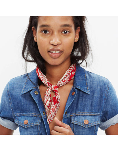 Organic Cotton Bandana Tropical Coral | Madewell