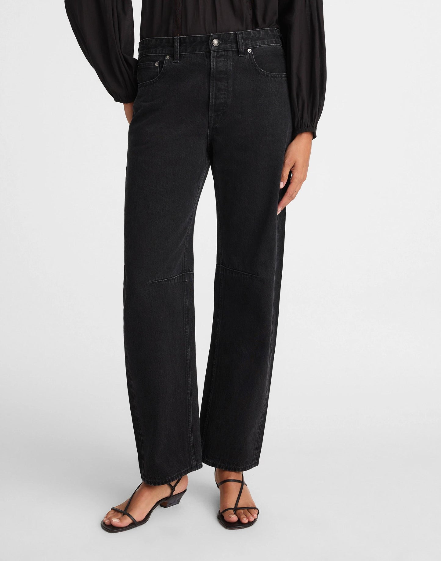 The Tall Darted Barrel-Leg Jean Washed Black | Madewell
